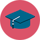 Course completion certificate icon